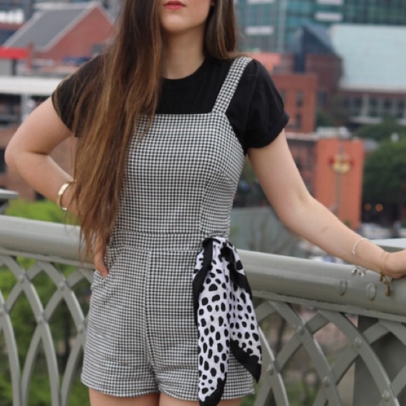 Blush Boutique Gingham Romper - Picture 8 of 8